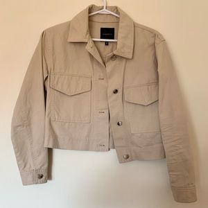 Dynamite Extra Small Off White Cropped Jacket